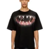 t-boxt-t21 T-shirt in cotone con stampa bocca di squalo