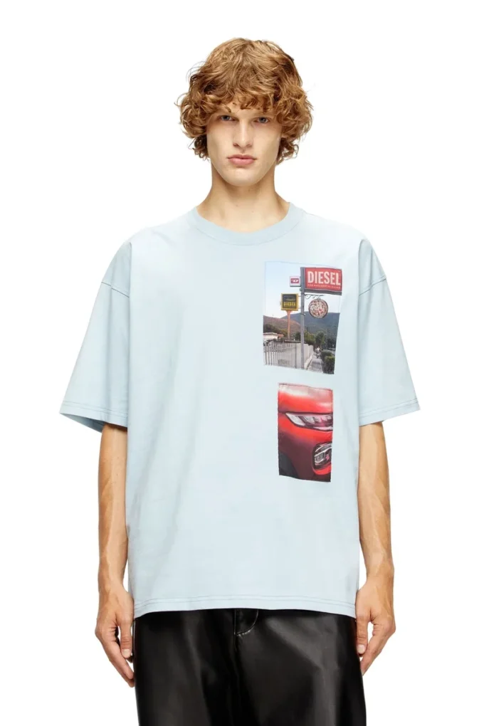 t-boxt-t3 T-shirt con patch fotografiche con logo