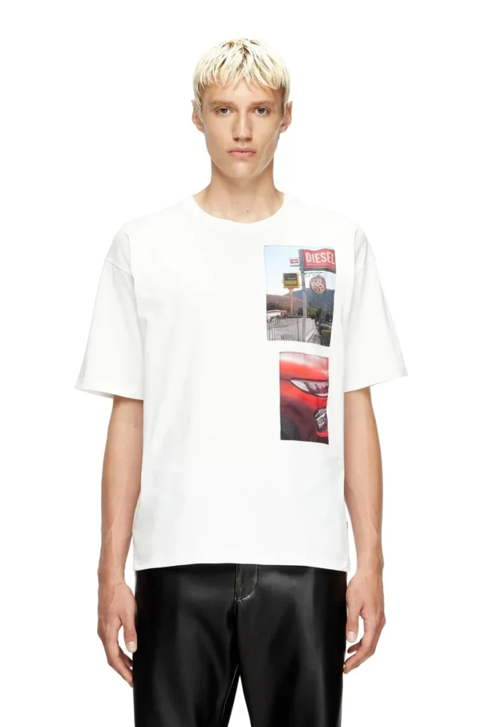 t-boxt-t3 T-shirt con patch fotografiche con logo