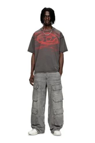 t-boxt-t5 T-shirt in cotone con stampa ovale D