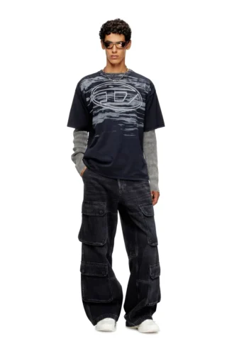 t-boxt-t5 T-shirt in cotone con stampa ovale D