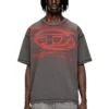 t-boxt-t5 T-shirt in cotone con stampa ovale D t-boxt-t5 T-shirt in cotone con stampa ovale D