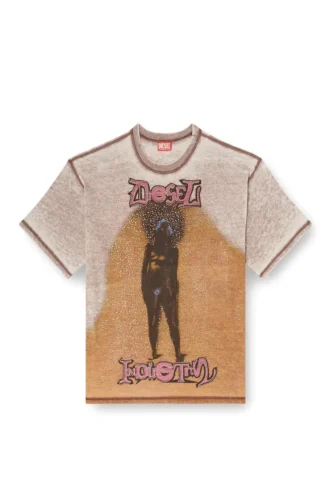 t-boxt-v12 T-shirt morbida con stampa e borchie