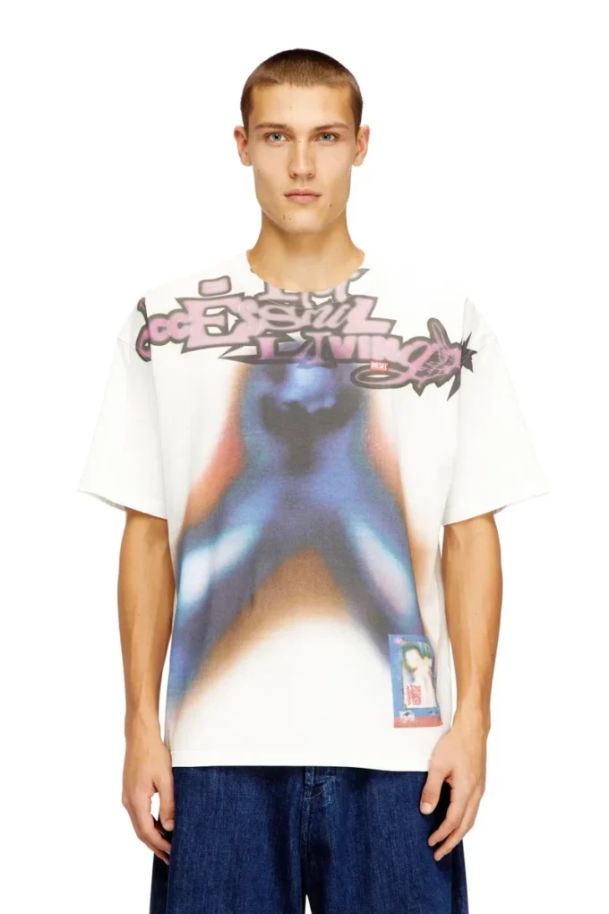 t-boxt-v13 T-shirt comoda in cotone con stampa digitale