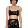 t-bra-dev Top reggiseno in tulle con jersey distrutto t-bra-dev Top reggiseno in tulle con jersey distrutto