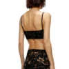 t-bra-dev Top reggiseno in tulle con jersey distrutto t-bra-dev Top reggiseno in tulle con jersey distrutto