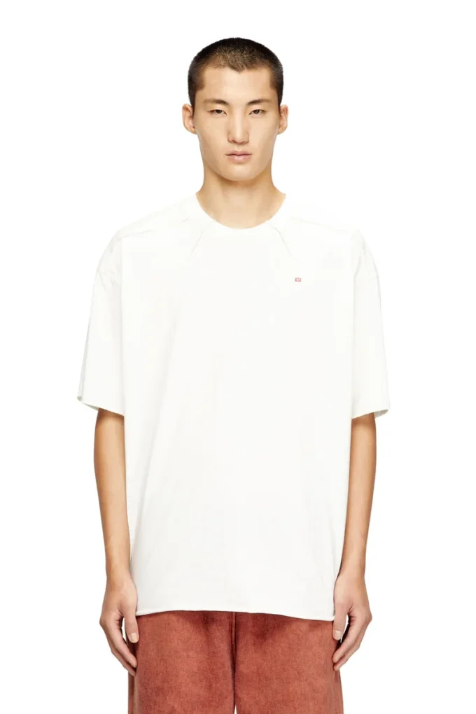 t-crahor-boxt-t1 T-shirt in cotone con micro ricami