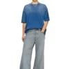 t-craoxt T-shirt in cotone con cuciture overlock a contrasto t-craoxt T-shirt in cotone con cuciture overlock a contrasto