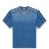 t-craoxt T-shirt in cotone con cuciture overlock a contrasto t-craoxt T-shirt in cotone con cuciture overlock a contrasto