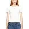 t-ele-long-od T-shirt slim a costine con Oval D metallico