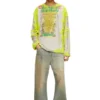 t-hassan-ls-a T-shirt in nylon a maniche lunghe con stampa del testo di una canzone t-hassan-ls-a T-shirt in nylon a maniche lunghe con stampa del testo di una canzone