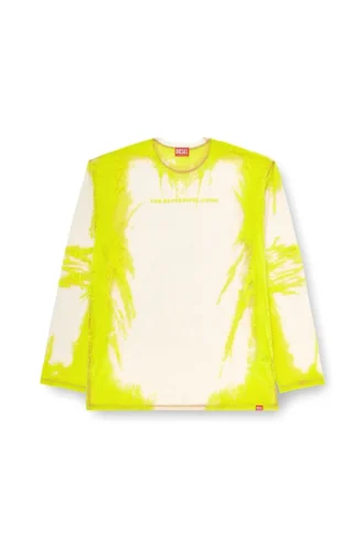 t-hassan-ls-a T-shirt in nylon a maniche lunghe con stampa del testo di una canzone