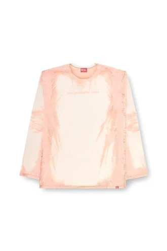 t-hassan-ls-a T-shirt in nylon a maniche lunghe con stampa del testo di una canzone