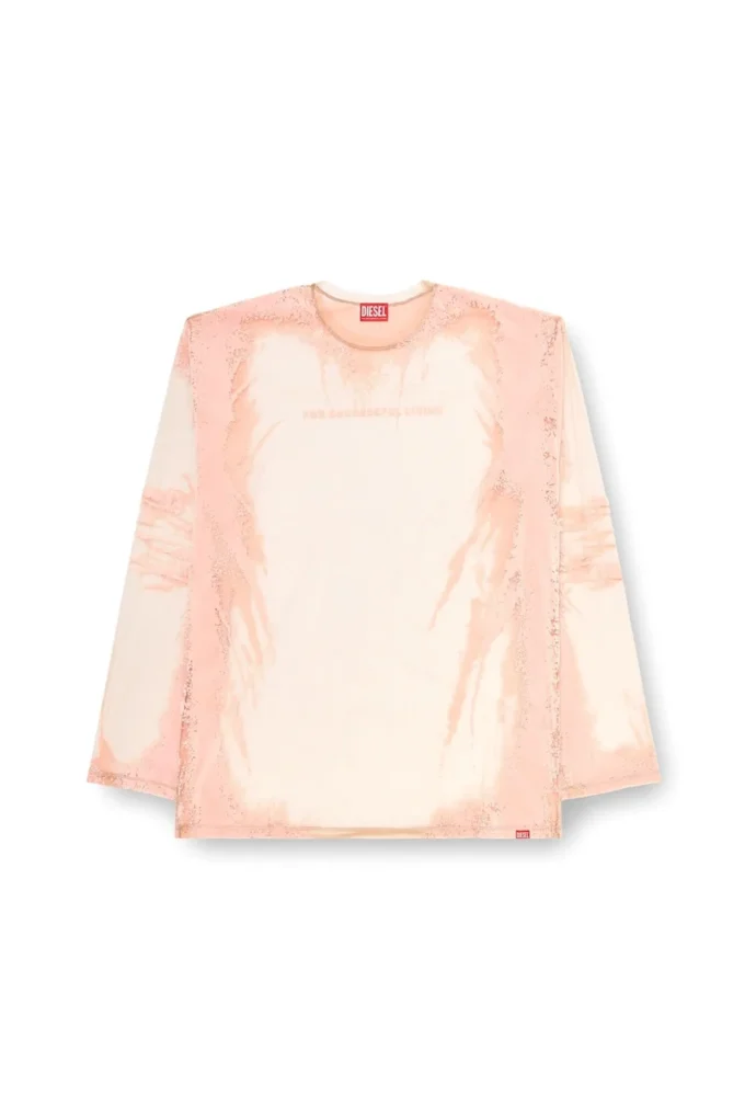 t-hassan-ls-a T-shirt in nylon a maniche lunghe con stampa del testo di una canzone t-hassan-ls-a T-shirt in nylon a maniche lunghe con stampa del testo di una canzone