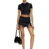 t-inlay-r1 T-shirt in nylon con inserto in tulle t-inlay-r1 T-shirt in nylon con inserto in tulle