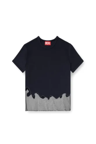 t-inlay-r1 T-shirt in nylon con inserto in tulle