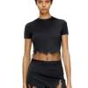 t-inlay-r1 T-shirt in nylon con inserto in tulle t-inlay-r1 T-shirt in nylon con inserto in tulle