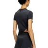 t-inlay-r1 T-shirt in nylon con inserto in tulle t-inlay-r1 T-shirt in nylon con inserto in tulle