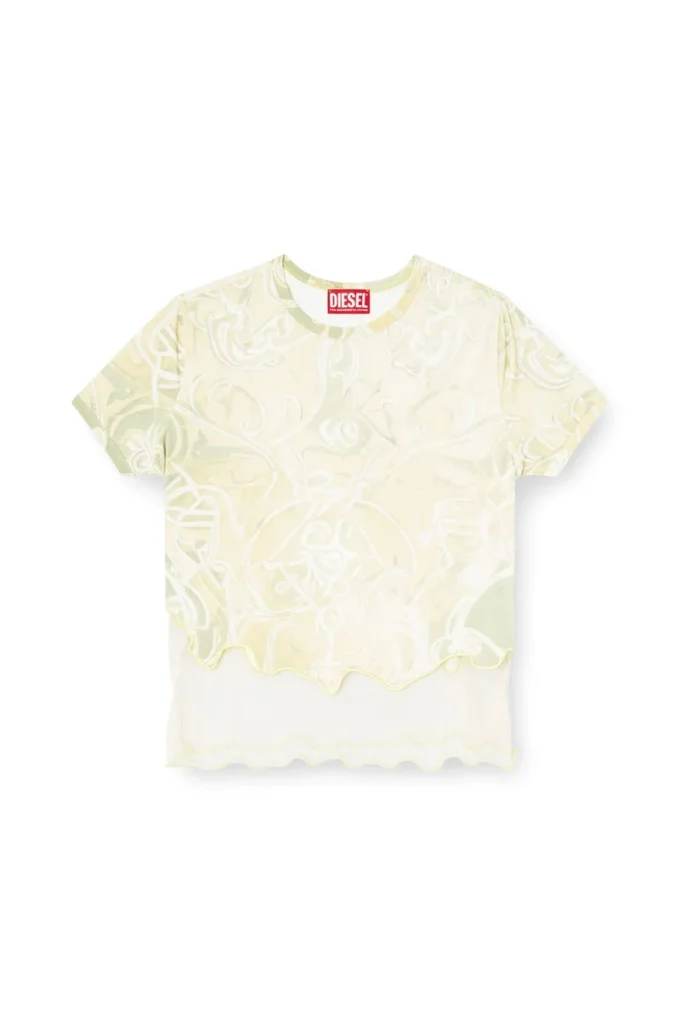 t-inlay T-shirt in nylon con stampa araldica t-inlay T-shirt in nylon con stampa araldica
