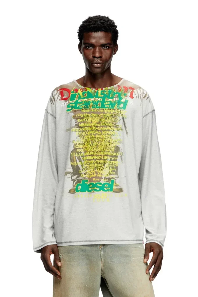 t-jerry-b T-shirt a maniche lunghe con stampa di testi di canzoni t-jerry-b T-shirt a maniche lunghe con stampa di testi di canzoni