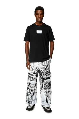 t-just-n4 T-shirt con logo floccato in cotone biologico t-just-n4 T-shirt con logo floccato in cotone biologico