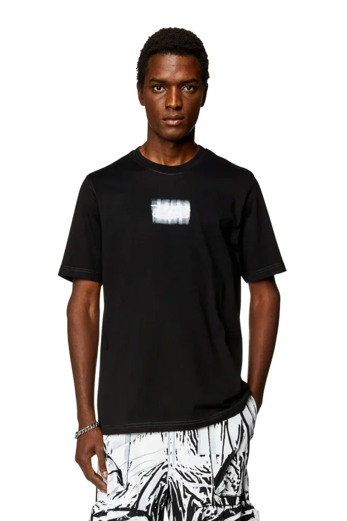 t-just-n4 T-shirt con logo floccato in cotone biologico t-just-n4 T-shirt con logo floccato in cotone biologico