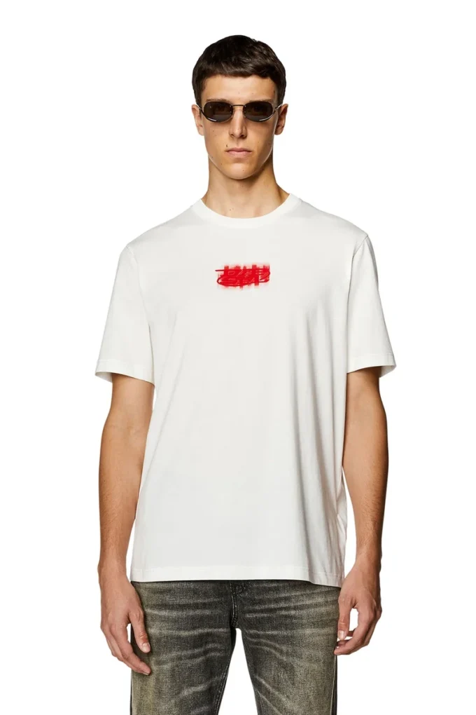 t-just-n4 T-shirt con logo floccato in cotone biologico t-just-n4 T-shirt con logo floccato in cotone biologico