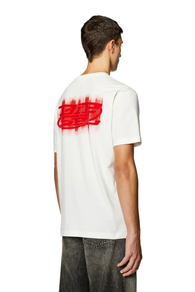 t-just-n4 T-shirt con logo floccato in cotone biologico t-just-n4 T-shirt con logo floccato in cotone biologico