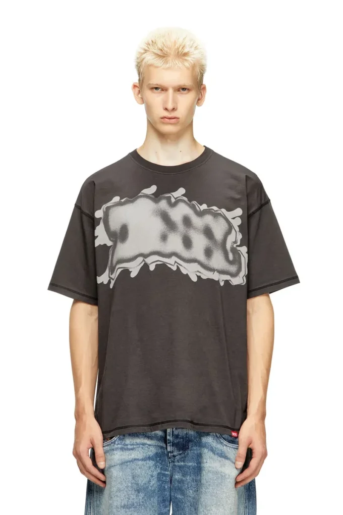 t-leonard-ihbj T-shirt con stampa graffiti