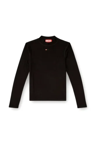 t-mokky-ls-microdiv Top con collo alto e micro logo