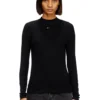 t-mokky-ls-microdiv Top con collo alto e micro logo