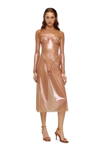 t-nikki Top in tulle metallizzato con dettaglio reggiseno