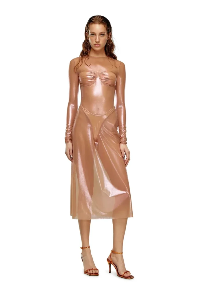 t-nikki Top in tulle metallizzato con dettaglio reggiseno