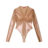 t-nikki Top in tulle metallizzato con dettaglio reggiseno