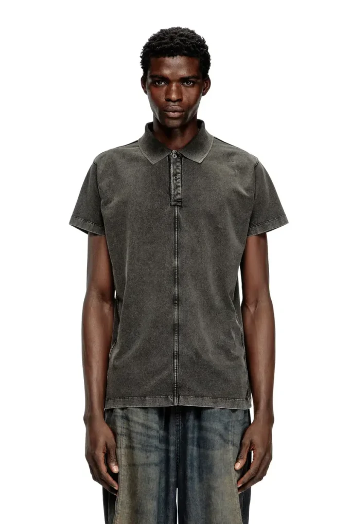 t-nomely Polo in jersey effetto denim