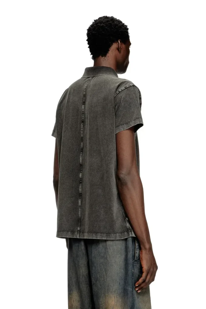 t-nomely Polo in jersey effetto denim