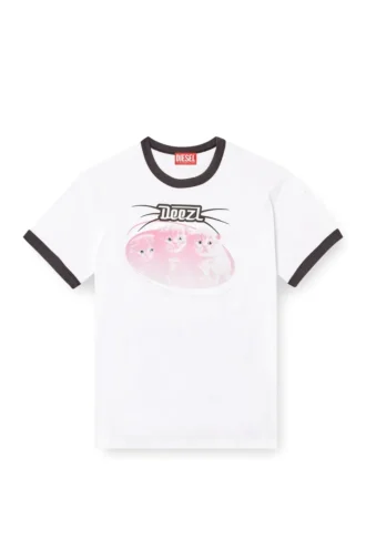 t-norm-cuff T-shirt in cotone con stampa digitale
