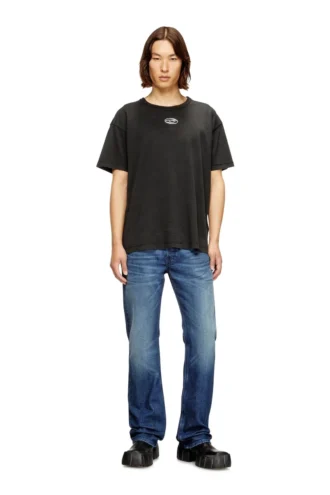 t-norm-iod T-shirt leggera in cotone con logo Oval D metallizzato