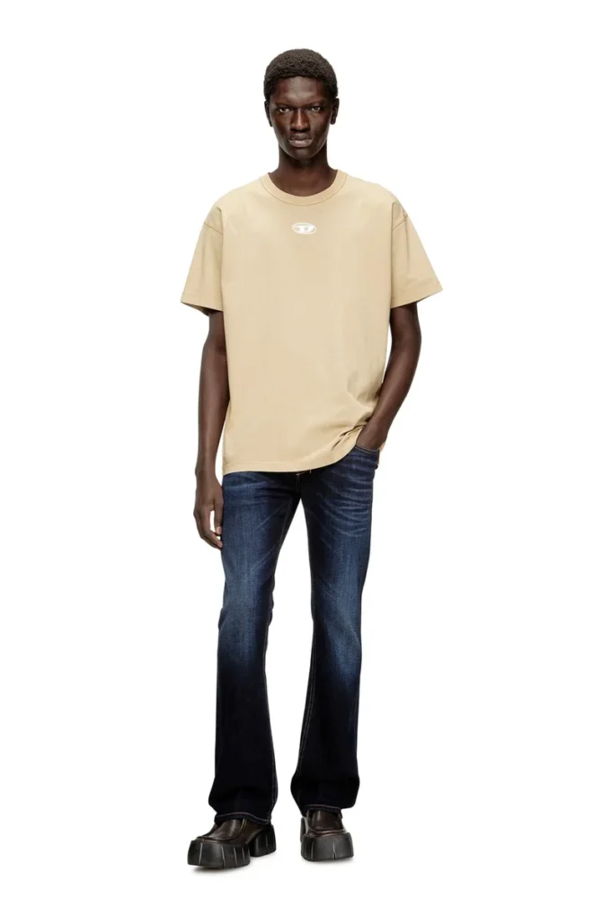 t-norm-iod T-shirt leggera in cotone con logo Oval D metallizzato