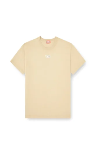 t-norm-iod T-shirt leggera in cotone con logo Oval D metallizzato