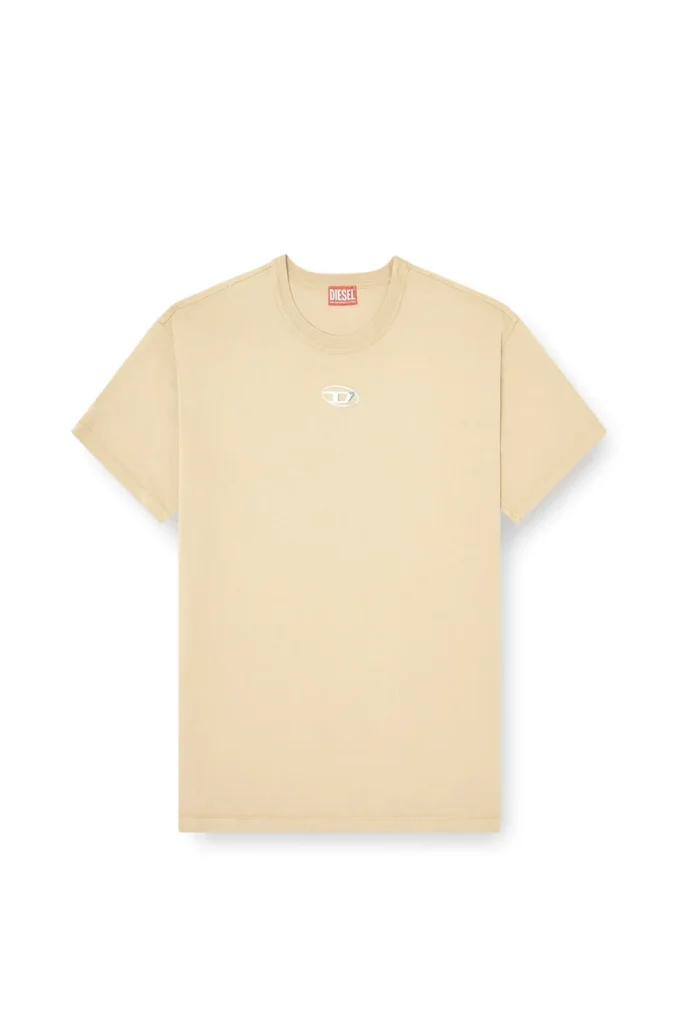t-norm-iod T-shirt leggera in cotone con logo Oval D metallizzato