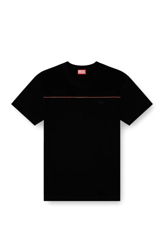 t-norm-piping T-shirt con bordino a contrasto