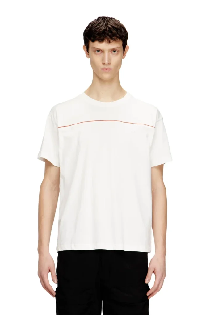 t-norm-piping T-shirt con bordino a contrasto
