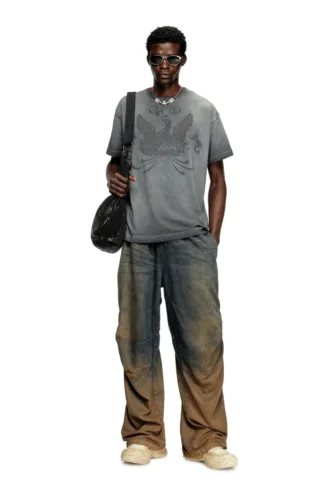 t-norm-t9 T-shirt con fenice devoré