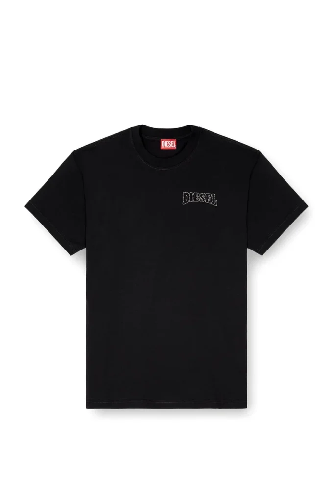 t-norm-v16 T-shirt in cotone regular con ricamo Diesel t-norm-v16 T-shirt in cotone regular con ricamo Diesel