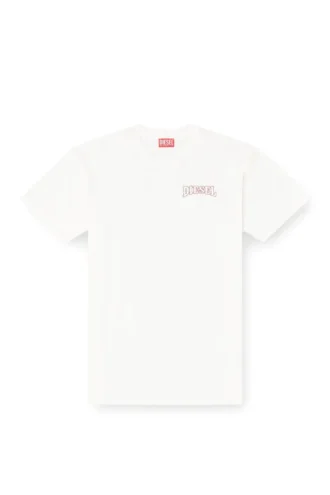 t-norm-v16 T-shirt in cotone regular con ricamo Diesel