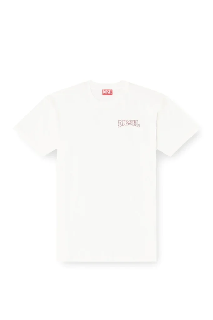 t-norm-v16 T-shirt in cotone regular con ricamo Diesel t-norm-v16 T-shirt in cotone regular con ricamo Diesel