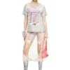 t-normac T-shirt girocollo con stampa di testi di canzoni