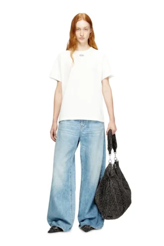 t-normy-od-s1 T-shirt in cotone con Oval D metallizzato