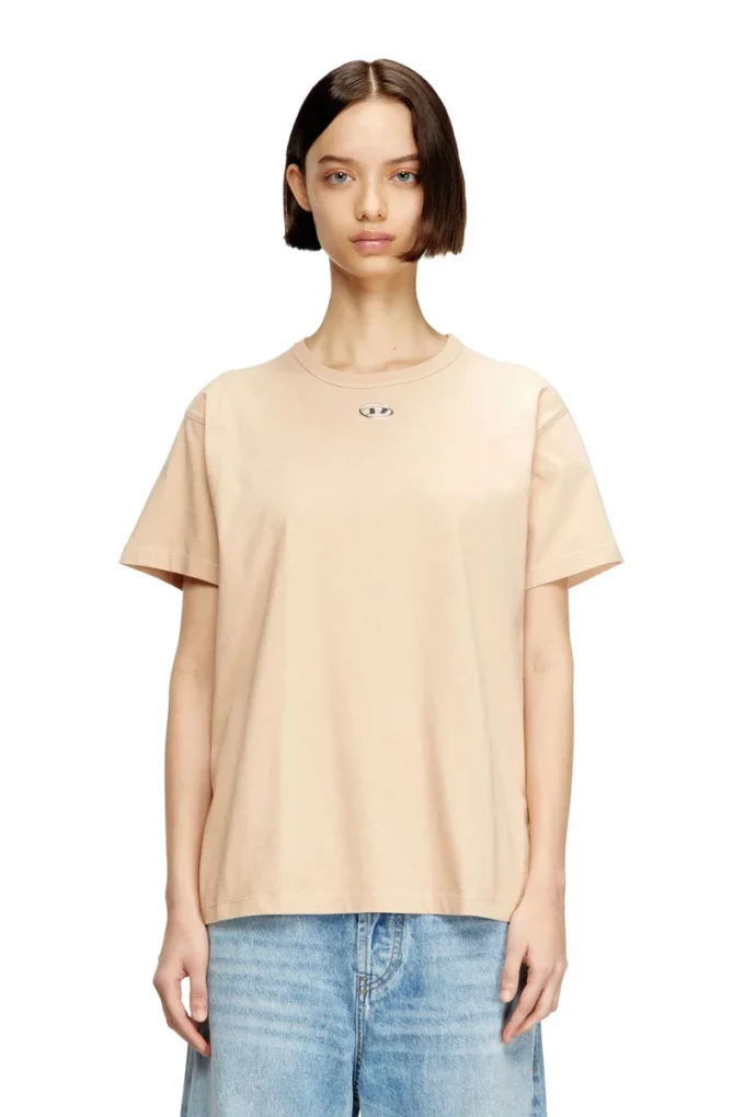 t-normy-od-s1 T-shirt in cotone con Oval D metallizzato t-normy-od-s1 T-shirt in cotone con Oval D metallizzato
